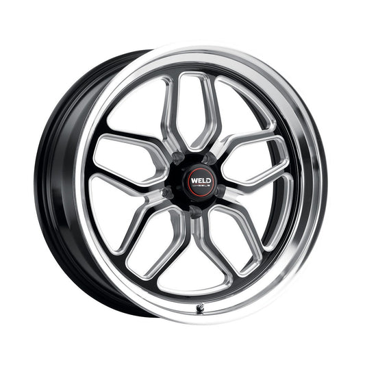 Weld S107 22X10.5 Laguna 5X127 ET13 BS6.25 Gloss Black MIL Dia 78.1